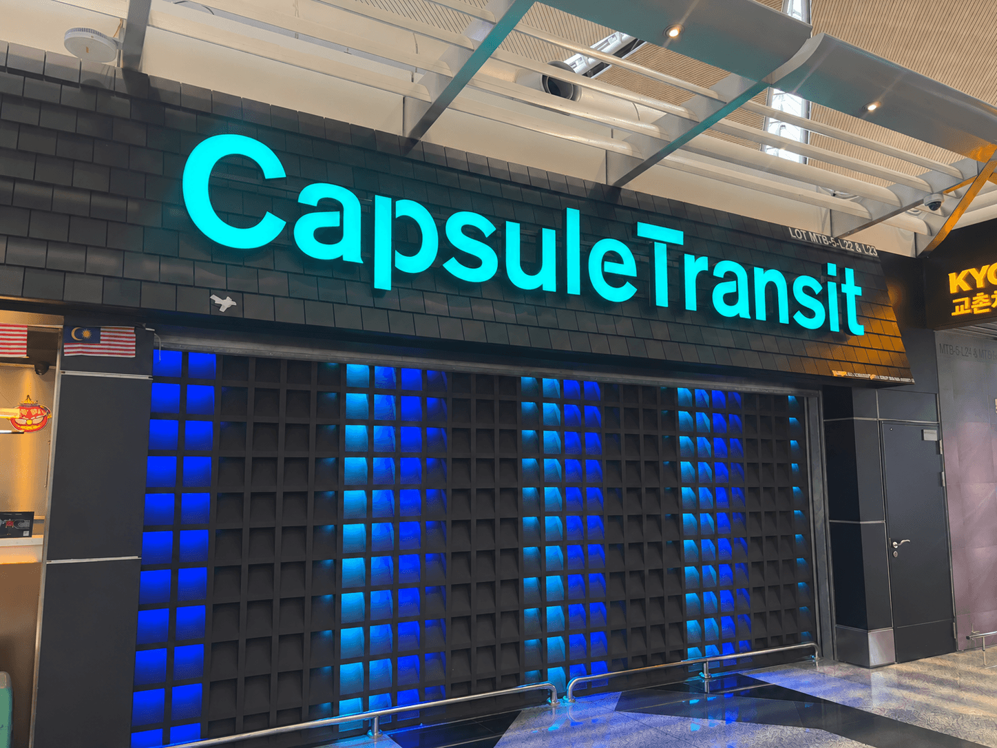 Capsule Transit entrance at Kuala Lumpur International Airport
