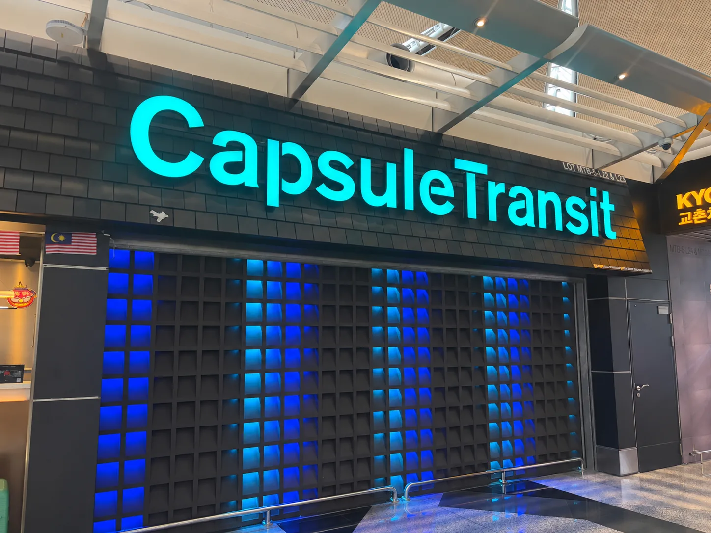 Capsule Transit entrance at Kuala Lumpur International Airport