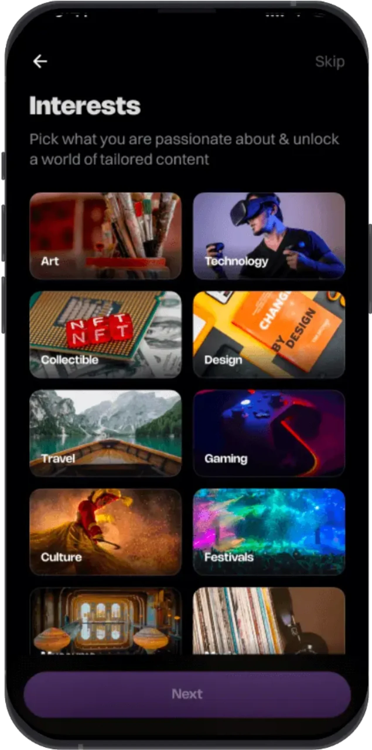 Lemonade mobile experience screen