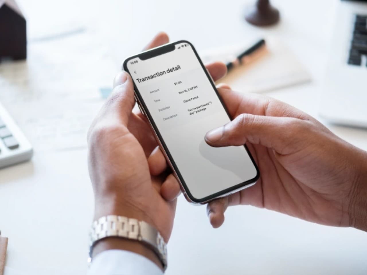 PINET challenge screens and transaction model