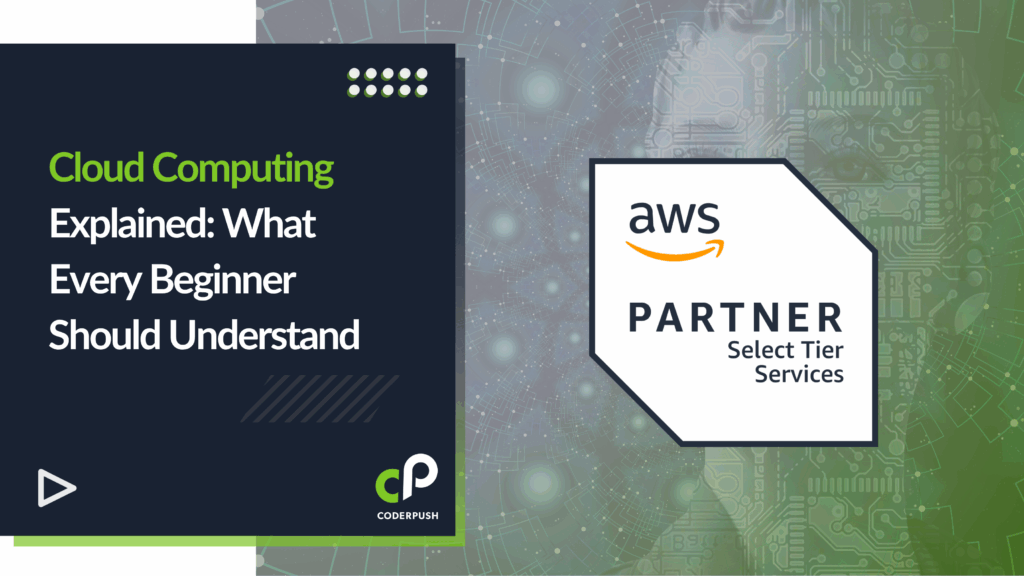 Modern cloud icon hovering over interconnected servers and application layers, visualizing speed, scalability, and digital transformation through cloud computing.